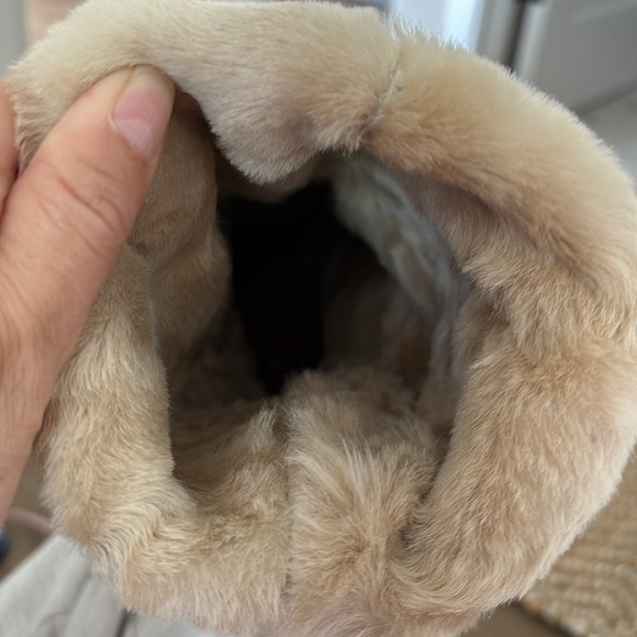 Used- YSL genuine shearling suede wedge boots - Picture 3 of 16